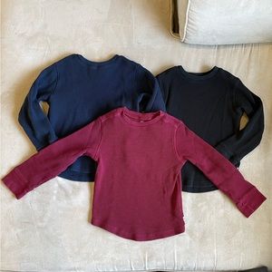 Gap Toddler Waffle Shirts - Size 5 Years